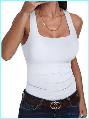 Double Lined Racerback Tank Top - Skinny Fit - Premium Nylon Blend